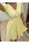 Rochie scurtă, galben - 3