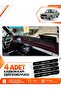 Tofaş Murat 124 (1971-1977) Compatible Front Torpedo Protection Cover Carpet Cover - Black-Red - Tf004