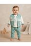 3-Piece Embroidered Unisex Baby Set Printed Long-Sleeved Bodysuit 6 Months 9 Months 12 Months 18 Months Newborn Baby Set Jacket+Pants+Long-Sleeved Bodysuit - 2