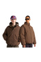 Tnf Red Box down Jacket Unisex Outdoor Coat (700 Fill Goose down) Brown - 2