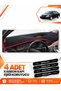 Ci̇troen C5 (2001-2004) Compatible Front Torpedo Protection Case Carpet Cover - Black-Red - Ci007