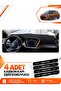 Hyundai̇ İ20 (2014-2020) Compatible Front Torpedo Protection Case Carpet Cover - Black-Brown - Hu002