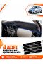 Nissan Micra March (2010-2016) Compatible Front Torpedo Protection Case Carpet Cover - Black-Blue - Ni008