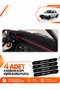 Renault 9 Spri̇ng (1991-1996) Compatible Front Torpedo Protection Cover Carpet Cover - Black-Red - Re003