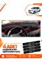 Renault Symbol Airbag Compatible (2008-2011) Front Torpedo Protection Cover - Black-Red - Re030