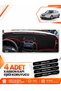 Hyundai Elantra (2007-2011) Compatible Front Torpedo Protection Case Carpet Cover - Black-Red - Hu015