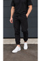 3 Threaded Ribbed Compact Combed Cotton Men's Jogger Sweatpants with Elastic Cuffs