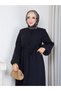 Buttoned Belted Lined Hijab Dress Rc6061 - 7