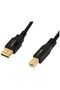 كابل USB-A إلى USB-B 2.0 للطابعة أو القرص الصلب الخارجي، موصلات مطلية بالذهب، 3 قطع - 2
