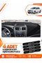 Renault Symbol Long Type.2 (2013-2021) Compatible Front Torpedo Protection Cover Carpet - Black-Grey - Re016