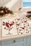 Santa Martini Santa Claus and Goblet Patterned 2-Piece Kitchen Towel Set 40X60 - 7