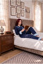 Women's Italian Bamboo Baby Collar Ruffled Chest Pocket Detailed Front Buttoned Long Sleeve Pajama Set - 4