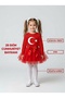 Girl's Red Moonstar Long Sleeve and Red Tutu Skirt-Leggings Set October 29 Republic Day