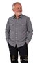 Men's Classic Wide Cut Flannel Patterned Double Pocket Long Sleeve Cotton Shirt