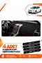 Toyota Auris E150 (2006-2012) Compatible Front Torpedo Protection Case Carpet Cover - Black-Red - To005