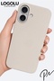 iPhone 16 Compatible Case with Logo Launch Soft Velvet Inside Silicone Cover