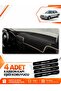 Seat Toledo (1995-2005) Compatible Front Cover Torpedo Protection Protective Case Carpet - Black-Beige - Se010