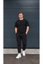 3 Threaded Ribbed Compact Combed Cotton Men's Jogger Sweatpants with Elastic Cuffs - 2