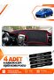 Hyundai̇ İ30 (2007-2012) Compatible Front Torpedo Protection Case Carpet Cover - Black-Red - Hu004