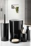Flores 5-Piece Bathroom Set Black Color