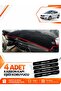 Renault Latitude (2010-2015) Compatible Front Glove Box Protection Cover Carpet Cover - Black-Red - Re034