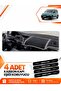 Fi̇at Doblo (2023-2026) Compatible Front Chest Glove Box Protection Cover Carpet Protector - Black-Grey - Ci015