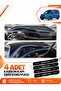 Volkswagen Caddy (2022-2026) Compatible Front Glove Box Protection Cover Carpet - Black-Blue - Vw004