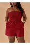 Short jumpsuit, red - 3