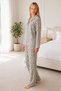 Women's Home Wear Comfortable Gray Pajama Set 4667 - 5