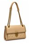 Mink Quilted Embroidered Chain Strap Detailed Stylish Design Women's Shoulder Bag - 6