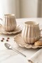 4 Pieces 2-Person Pearlescent Porcelain Coffee Cup 100 ml - 2