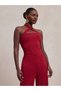 Long jumpsuit, cherry red - 7