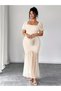 Rochie maxi, crem - 2
