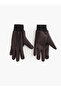 Lcw Accessories Embroidered Men's Suede Gloves