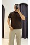 Polo Collar Patterned Buttoned T-Shirt - 6