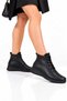 1000Ladies Genuine Leather Adjustable Lace-Up Flat Heeled Daily Comfortable Zippered Women's Ankle Boots Real Leather - 4