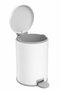 Cigo 2-Piece Bathroom Set Steel Trash Can Toilet Brush 3 Liter White Metal - 7