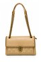 Mink Quilted Embroidered Chain Strap Detailed Stylish Design Women's Shoulder Bag
