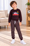 Boys' 2-Piece Tracksuit Set Car Printed Sweatshirt Striped Jogger Tracksuit - 3