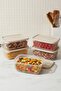 Set of 5 Rectangular Storage Containers 2000 ml Refrigerator Organizer Freezer Compatible - 4