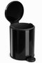Cigo 2-Piece Bathroom Set Steel Trash Can and Toilet Brush Black 3 Liters - 7