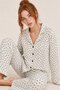 Night White Women's Long Sleeve Comfortable Pajama Set 4758