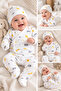 Baby Boy 5-Piece Hospital Discharge Set Patterned Bodysuit Set Newborn Baby Set - 3