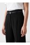 Gencc Quality Lcw Everyday Black Elastic Waist Carrot Cut Women's Fabric Trousers - 3