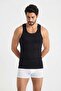 Pack of 10 Black 100% Cotton Ribbed Men's Sports Undershirts - Swimmer Cut - Custom Made Sleep Band with Gift - 2
