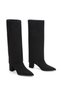 Women's black suede detachable boot - 3