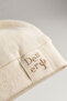 100% Cotton Interlock Desert Cactus Embroidered Top-Tie Knotted Baby Beanie Hat 0-6 Months - 3