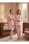 New Season Pink Double-Breasted Collared Design with Easy Breastfeeding Feature, Long Sleeves, 100% Cotton Maternity Pajama Set - 7