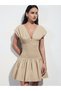 Rochie mini, bej - 6