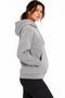 Women's Sweatshirt with Side Pockets 3 Yarns (Soft Puff Fabric) Winter Smoked Gray Brown Black Stone - 3